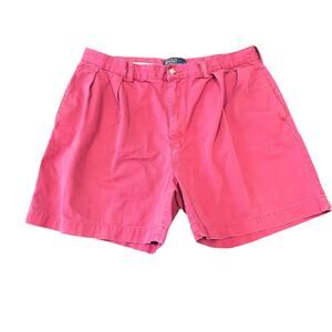 Vintage Polo Ralph Lauren Chino Shorts Pleated Front Size 38 100% Cotton Preppy